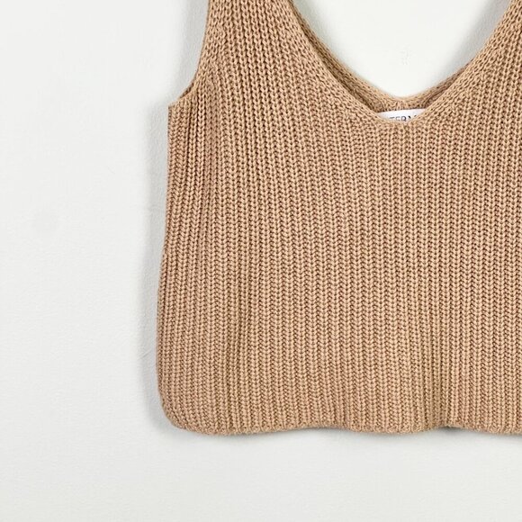 Intermix Linen Cotton Blend Knit Crop Top - Picture 6 of 8